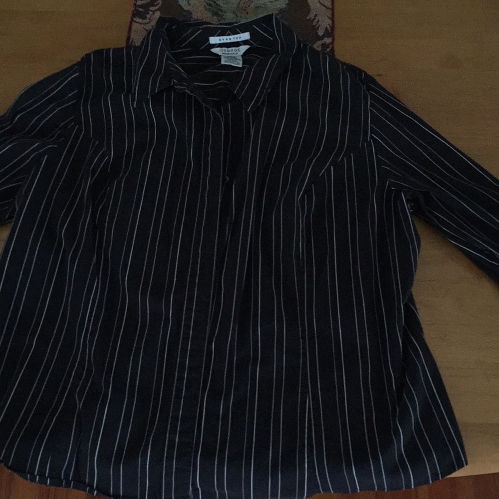 Black and white long sleeve button up